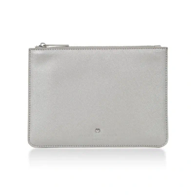 Jlr London Women's James Medium Pouch - Silver In Gray