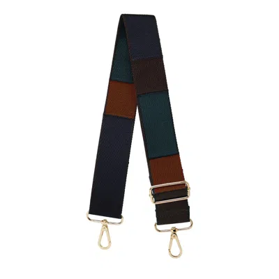 Jlr London Women's Luxe Dark Brown Block Bag Strap.
