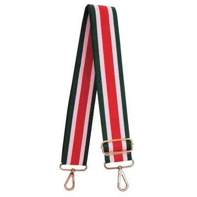 Jlr London Women's Red Luxe Berry Georgie Stripe Bag Strap