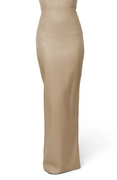 Jluxlabel Ace Faux Leather Maxi Skirt In Brown