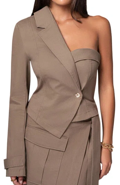 Jluxlabel Amal One-shoulder Blazer Top