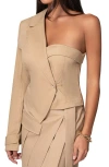 Jluxlabel Amal One-shoulder Blazer Top