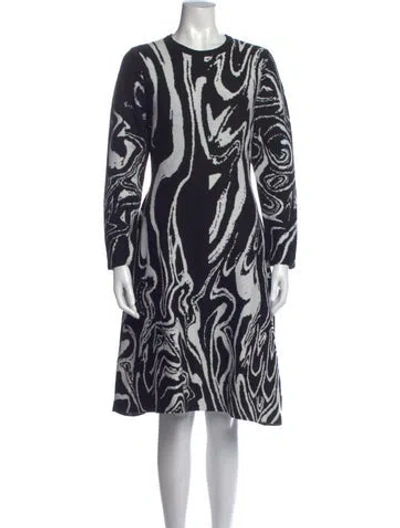 Pre-owned Jluxlabel Animal Print Knee-length Dress In Black