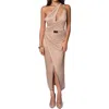Jluxlabel Anniversary Belted Cocktail Dress In Sand