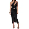 Jluxlabel Anniversary Belted Cocktail Dress In Black