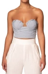 Jluxlabel Arielle Corset Crop Top In Blue