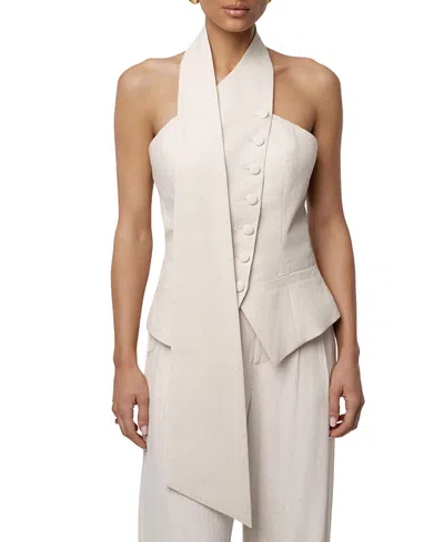 Jluxlabel Asymmetric Scarf Top In White
