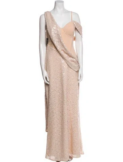 Pre-owned Jluxlabel Asymmetrical Long Dress W/ Tags In Neutral