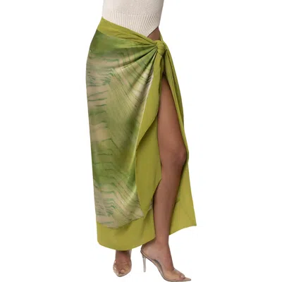 Jluxlabel Bahía Wrap Skirt In Green