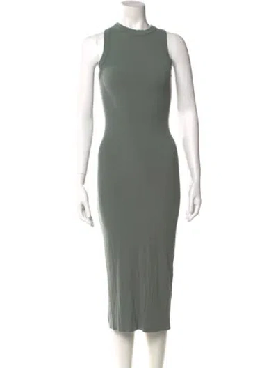 Pre-owned Jluxlabel Bateau Neckline Midi Length Dress In Green