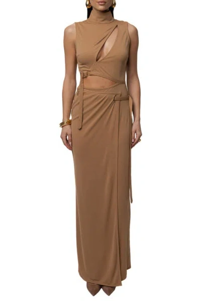 Jluxlabel Behind The Scenes Dress In Brown