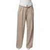 Jluxlabel Beige Command Pleat Trouser In Neutral