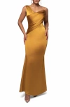 Jluxlabel Belle Drapey Satin Column Gown