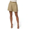 Jluxlabel Belted Cotton Blend Cargo Shorts In Multi