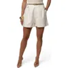 Jluxlabel Belted Cotton Blend Cargo Shorts In White