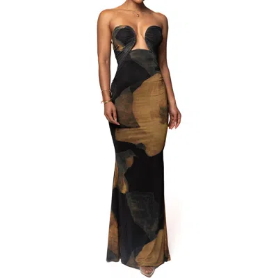 Jluxlabel Bethany Strapless Maxi Dress In Black