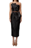 Jluxlabel Black Treasure Strapless Crop Top