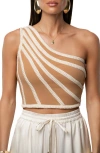 Jluxlabel Braided One-shoulder Crop Top In White