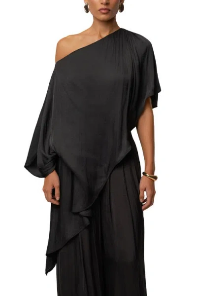 Jluxlabel Brisa One Shoulder Top In Black