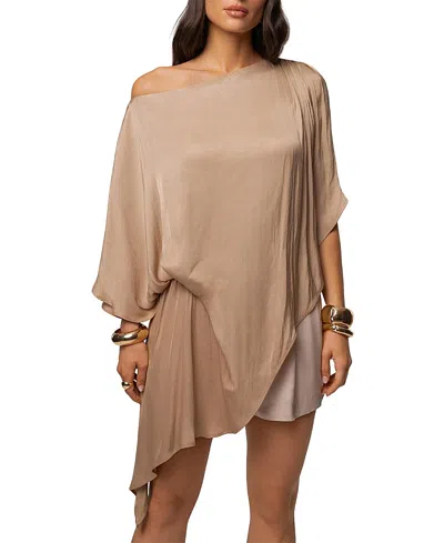 Jluxlabel Brisa One Shoulder Top In Animal Print