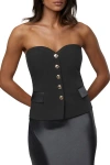 Jluxlabel Button Front Vest In Black