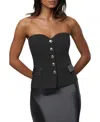 Jluxlabel Button Front Vest In Black