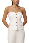 Jluxlabel Button Front Vest In White