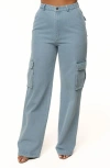 Jluxlabel Cargo Jeans In Blue