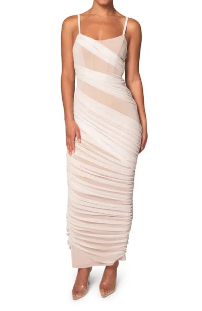 Jluxlabel Catalina Metallic Sleeveless Knit Maxi Dress In White