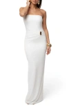 Jluxlabel Celestial Drift Pleated Strapless Maxi Dress In White