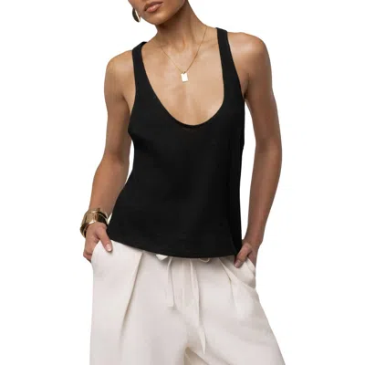 Jluxlabel Classic Scoop Neck Tank In Black