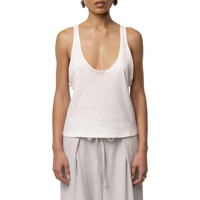 Jluxlabel Classic Scoop Neck Tank In White