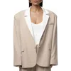 Jluxlabel Command Oversized Blazer In Brown