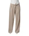 Jluxlabel Beige Command Pleat Trouser In Neutral