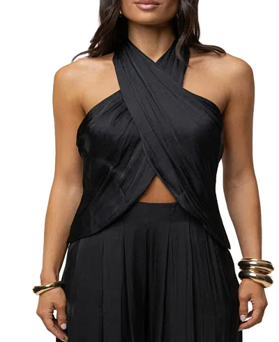 Jluxlabel Core Form Halter Top In Black