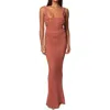 Jluxlabel Cotta Sea Depths Crochet Maxi Skirt