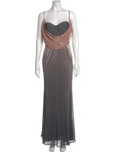 Pre-owned Jluxlabel Cowl Neck Long Dress W/ Tags In Gray