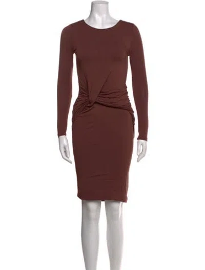 Pre-owned Jluxlabel Crew Neck Knee-length Dress W/ Tags In Brown