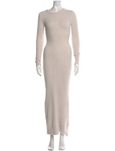 Pre-owned Jluxlabel Crew Neck Long Dress In Neutrals