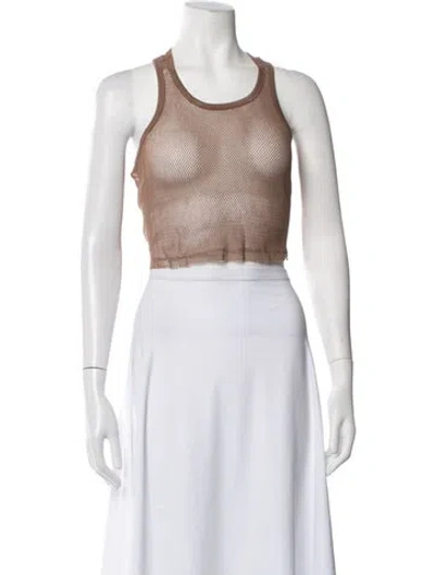 Pre-owned Jluxlabel Crew Neck Sleeveless Crop Top In Blue