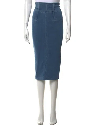 Pre-owned Jluxlabel Cutout Accent Midi Length Skirt W/ Tags In Blue