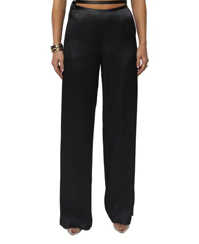 Jluxlabel Deserae Satin Pants In Black