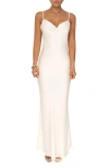 Jluxlabel Down The Aisle Open Back Satin Gown In White
