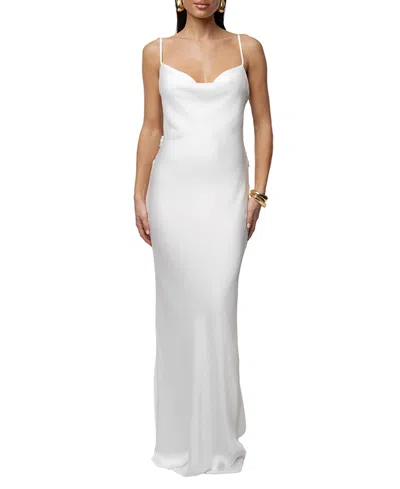 Jluxlabel Down The Aisle Satin Gown In Multi