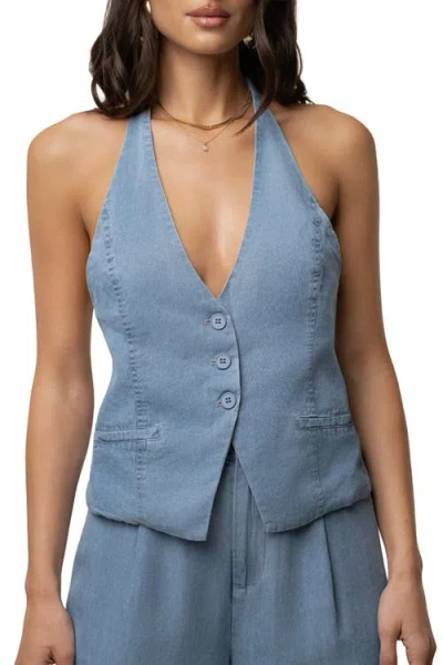 Jluxlabel Downtown Vest Top In Blue