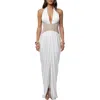 Jluxlabel Drape & Destiny Halter Dress In White