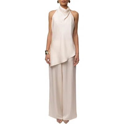Jluxlabel Draped Satin Pant Set In White