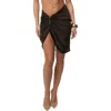 Jluxlabel Dreamscape Metallic Miniskirt In Black