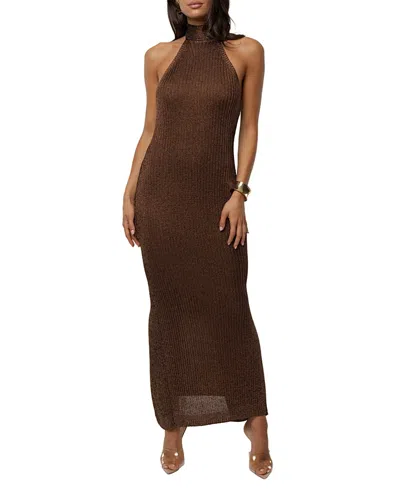 Jluxlabel Echo Of Light Maxi Dress In Brown