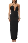 Jluxlabel Eclipse Plunge Maxi Dress In Black